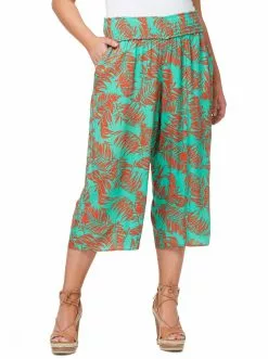 OJG Clothing Senna Pant In Spicy Orange Banana Leaves