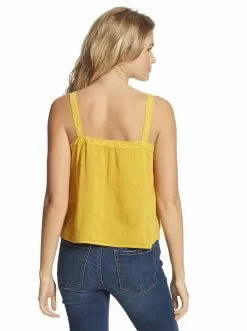 OJG Albi Lace Cami In Golden Rod