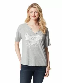 OJG Aitana Tee In Light Heather Grey