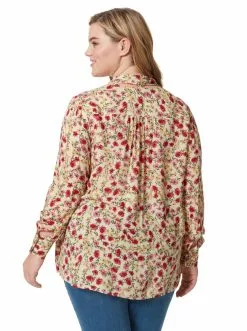 OJG Clothing Dazed Blouse In Canvas Posies