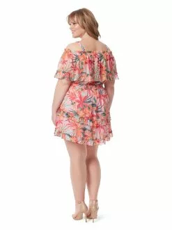 OJG Amaya Ruffle Dress In Floral Canopy New Arrivals