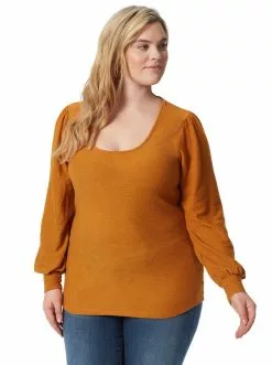 OJG Zoe Top In Buckthorn Brown Clothing