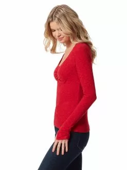 OJG Marlowe Top In Tango Red Clothing