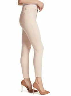 OJG Kiss Me Ankle Skinny High Rise Jeans In Peach Blush Clothing