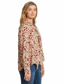OJG Clothing Dazed Blouse In Canvas Posies