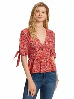 OJG Briana Top In Acrylic Ditsy Clothing