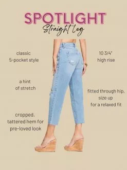 OJG Clothing Spotlight High Rise Straight Jeans In Last Light