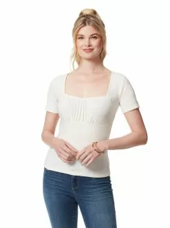 OJG Jordyn Sweetheart Top In Gardenia