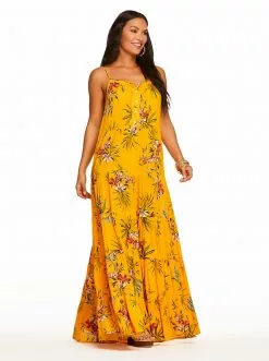 OJG Alanis Tier Dress In Tropical Oasis