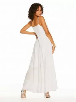 OJG Clothing Alanis Tier Dress In Bright White
