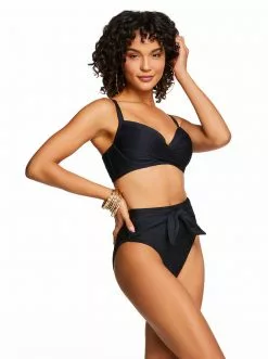 Amerex Basic Solids Twisted D-Bra In Black