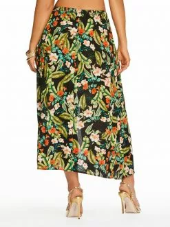 OJG Irina Skirt In Island Wildflower Black Best Sellers