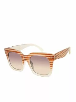 CIO New Arrivals Chic Rectangular Sunglasses In Tan Stripe