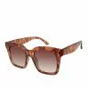 CIO Chic Rectangular Sunglasses In Brown Snake