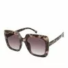 CIO Fashionable Square Sunglasses In Black & Tortoise Vacation Vibes