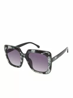 CIO Fashionable Square Sunglasses In Black Marble