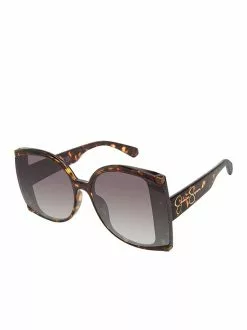 CIO EYEWEAR Bold Square Sunglasses In Tortoise