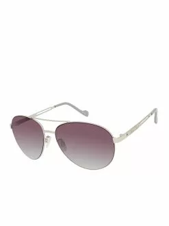 CIO Metal Pilot Aviator Sunglasses In Silver & Grey
