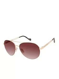 CIO EYEWEAR Metal Pilot Aviator Sunglasses In Gold & Tortoise