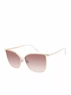 CIO EYEWEAR Oversized Metal Cat-Eye Sunglasses In Rose Gold