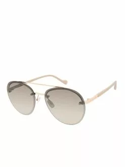 CIO Best Sellers Refined Rounded Aviators In Gold & Nude