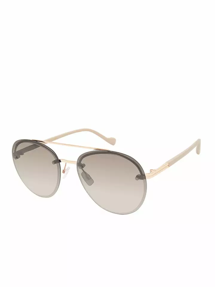 CIO Best Sellers Refined Rounded Aviators In Gold & Nude 1 CIO Best Sellers Refined Rounded Aviators In Gold & Nude