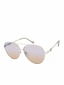 CIO EYEWEAR Distinctive Metal Aviators In Silver & Grey