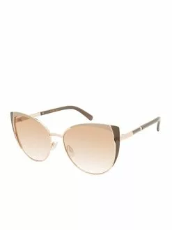 CIO Metal Cat-Eye Sunglasses With Enamel In Gold & Nude EYEWEAR