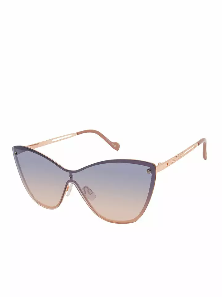 CIO Metal Shield Cat-Eye Sunglasses In Rose Gold EYEWEAR 1 CIO Metal Shield Cat-Eye Sunglasses In Rose Gold EYEWEAR
