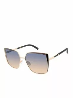 CIO Metal Geometric Cat-Eye Sunglasses In Gold & Brown EYEWEAR