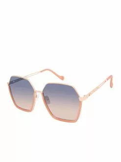 CIO Geometric Metal Sunglasses In Rose Gold EYEWEAR