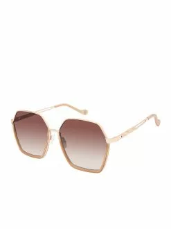 CIO Geometric Metal Sunglasses In Gold & Nude New Arrivals
