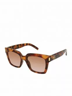 CIO EYEWEAR Modern Square Sunglasses In Tortoise