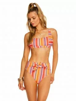 Amerex Escape To Pacific Retro Top In Femme Stripe