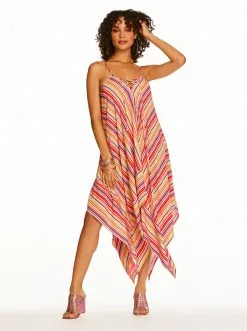 Amerex Escape To Pacific Lace Front Cover Up In Femme Stripe