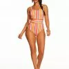Amerex Escape To Pacific Assymetric One Piece In Femme Stripe
