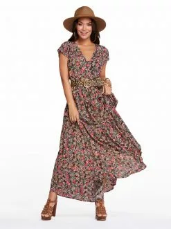 OJG Esther Maxi Dress In Garden Escape Clothing