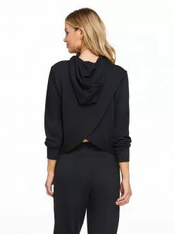 Rockfit Fisher Crop Hoodie In Black