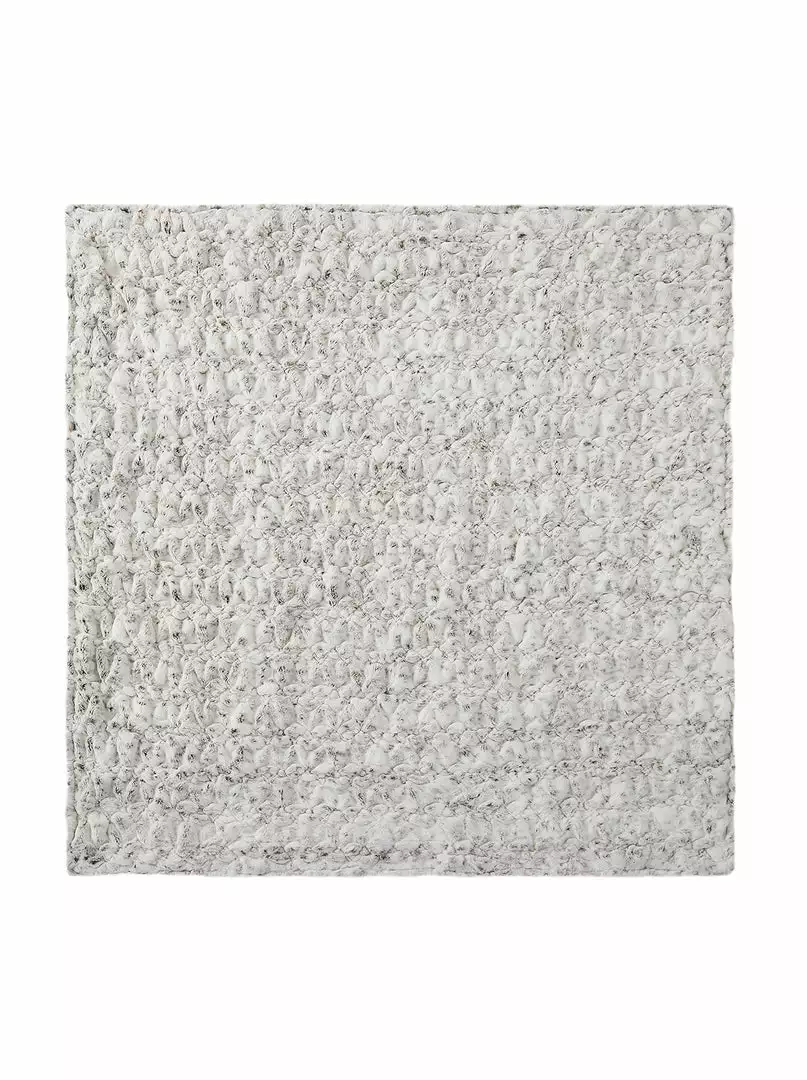 Peking Handicraft Home Ruched Throw In Grey Leopard 3 Peking Handicraft Home Ruched Throw In Grey Leopard