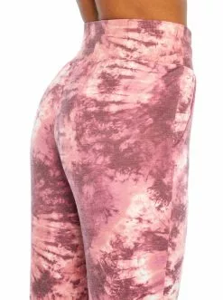 Rockfit Riley Jogger In Tea Rose Tie Dye Swirl Clothing