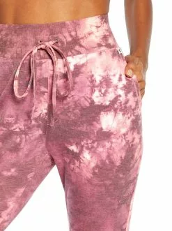 Rockfit Riley Jogger In Tea Rose Tie Dye Swirl Clothing