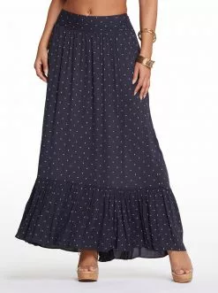 OJG Clothing Genevieve Skirt In Charcaol Dot