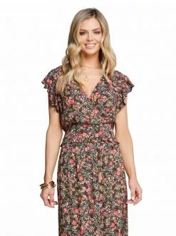 OJG Clothing Geri Top In Garden Escape