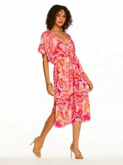 Amerex Good Vibrations Long Swim Cover Up In Femme Multi Vacation Vibes