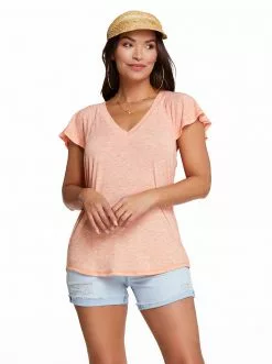 OJG New Arrivals Gracie Tee In Orange Ochre