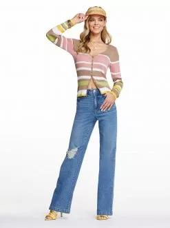 OJG Hollie Sweater In Canterelle Stripe