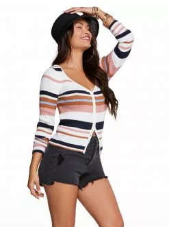 OJG Hollie Sweater In Gardenia Stripe New Arrivals