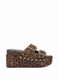 Camuto Shoes Cyriss Platform Wedge Sandal In Leopard