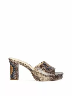Camuto Shoes Elyzza High Heel Slide In Snake