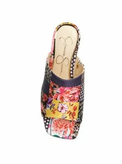 Camuto Shoes Aishia Wedge Slide In Patchwork Multi